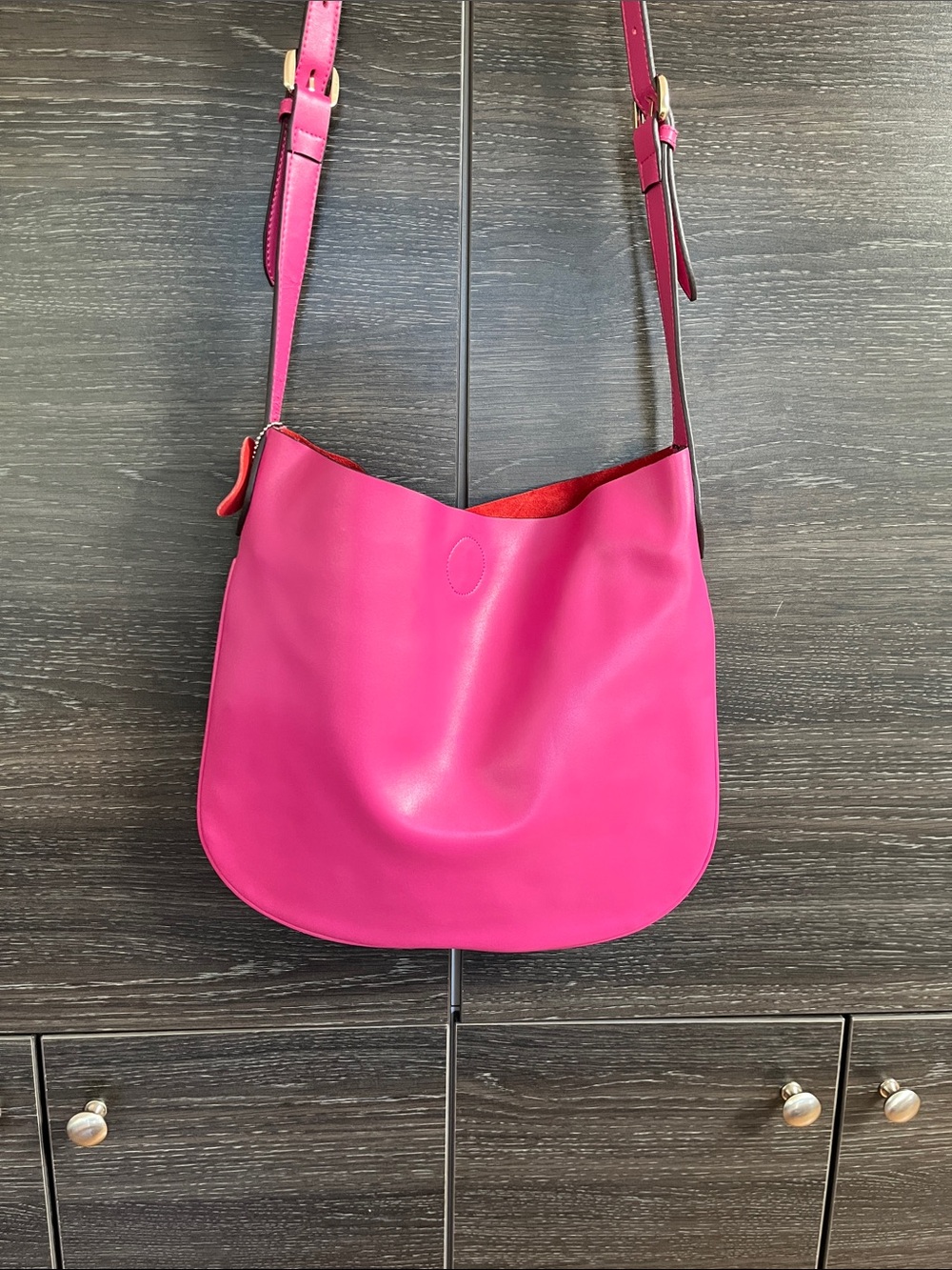 KGB Black Label Fuchsia Leather Bag